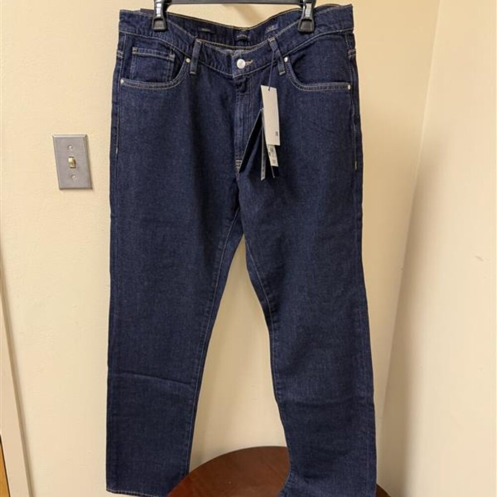 Piombo Men’s Straight-Leg Jeans | Size 38 | Blue Infinity Dye